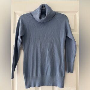 VILA Milano blue denim Turtleneck Sweater